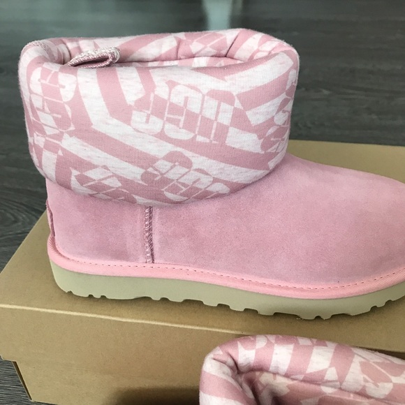 Ugg classic jersey stripe mini boot - Picture 4 of 7